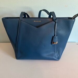 Michael Kors Blue Leather Tote